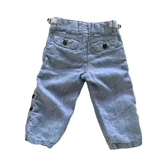Gap Linen Roll Up Pants 18/24M - Picture 2 of 4